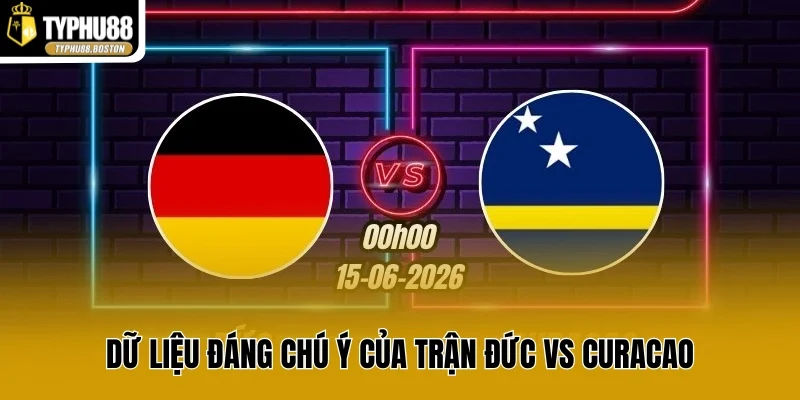Dữ liệu đáng chú ý của trận Đức vs Curacao