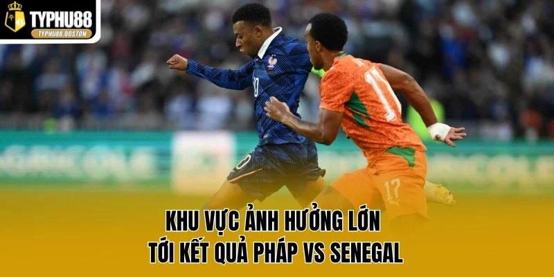 Khu vực ảnh hưởng lớn tới kết quả Pháp vs Senegal